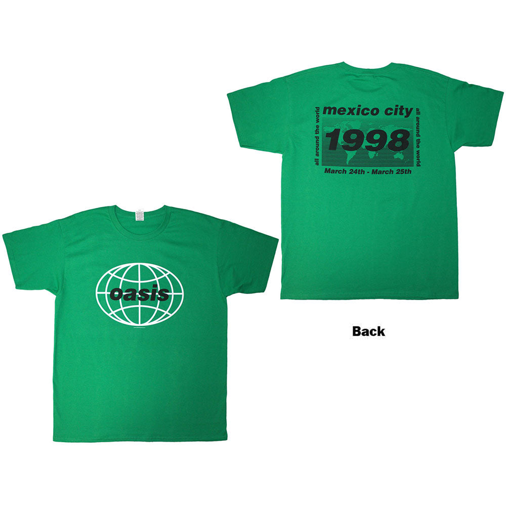 Oasis T-Shirt: 1998 World Tour - Mexico City