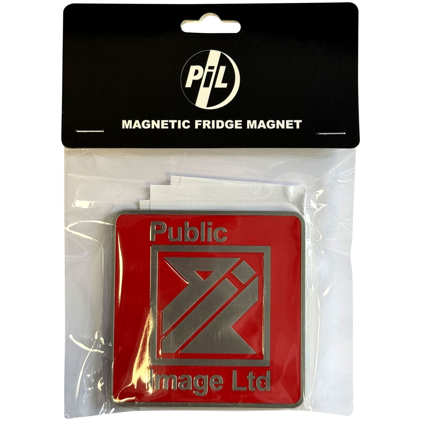 PIL (Public Image Ltd) Premium Fridge Magnet: New Logo Red