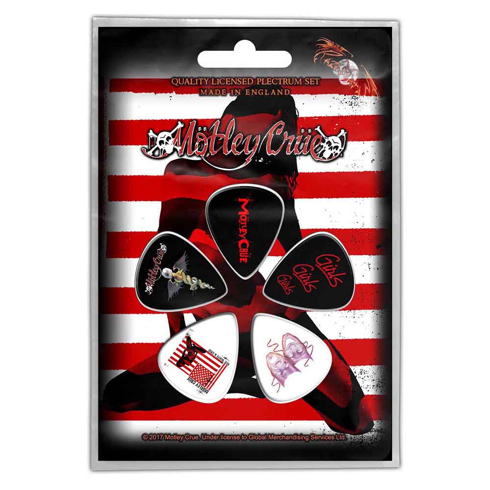 Motley Crue Plectrum Pack: Red White & Crue