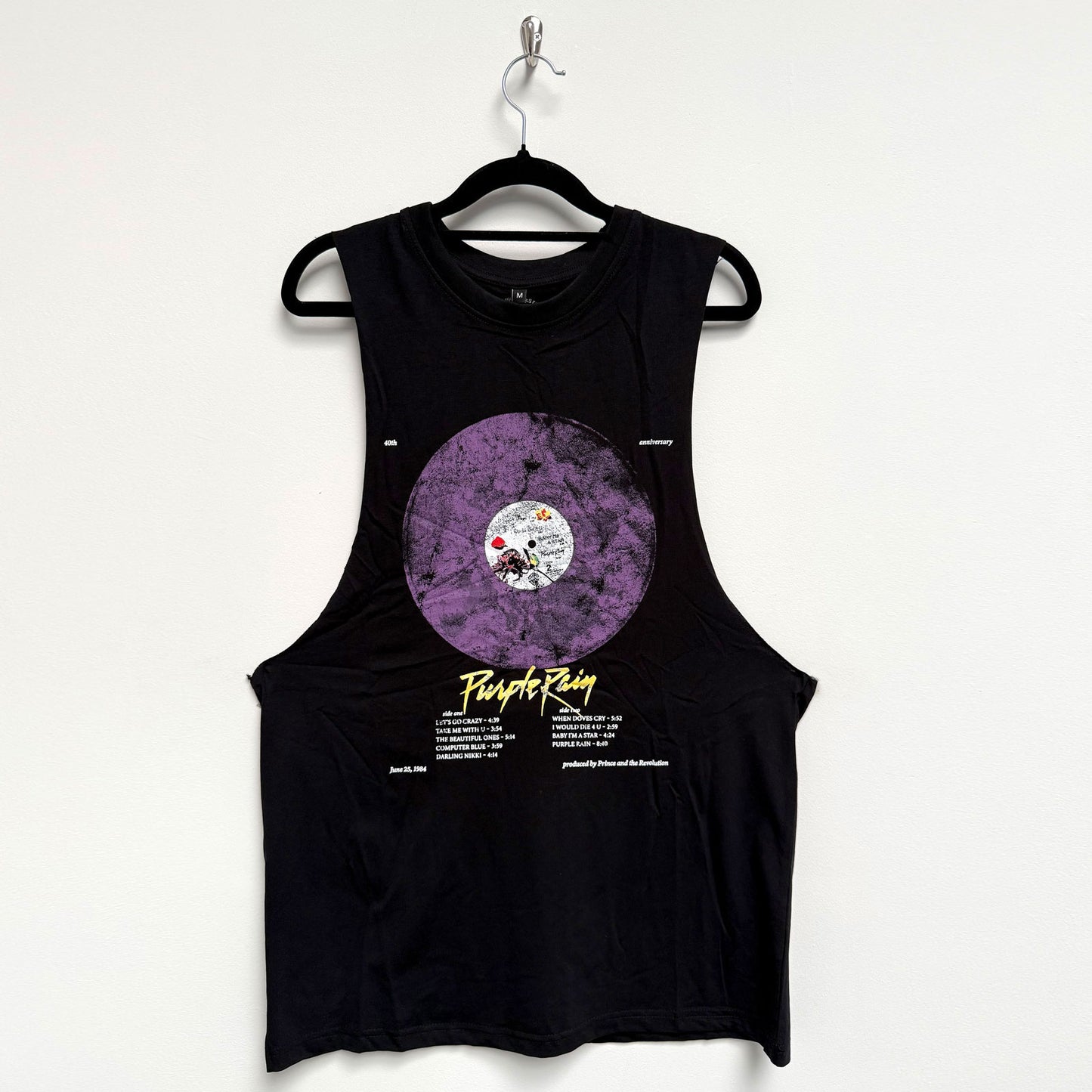 Prince Vest T-Shirt: Purple Rain Disc