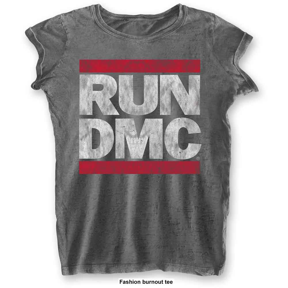 Run DMC Ladies Burnout T-Shirt: DMC Logo