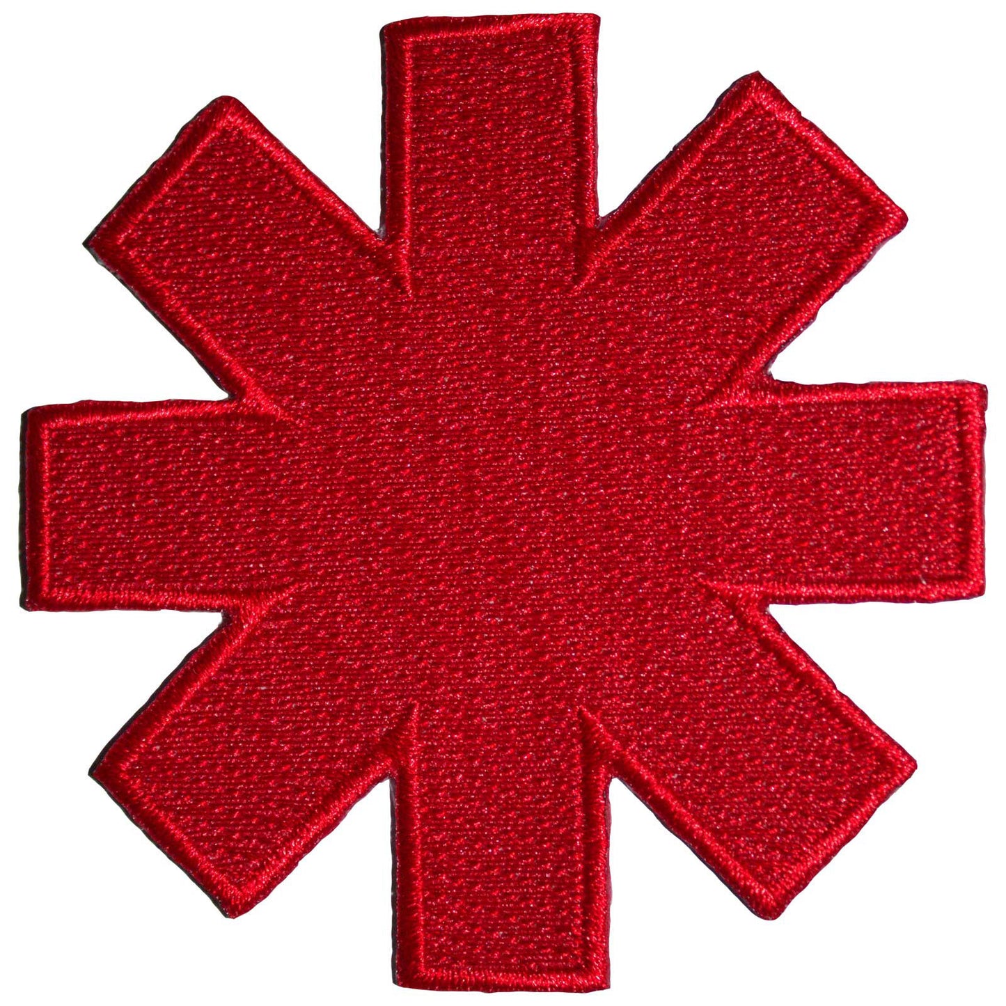 Red Hot Chili Peppers Patch: Asterisk Cut-Out Red Border