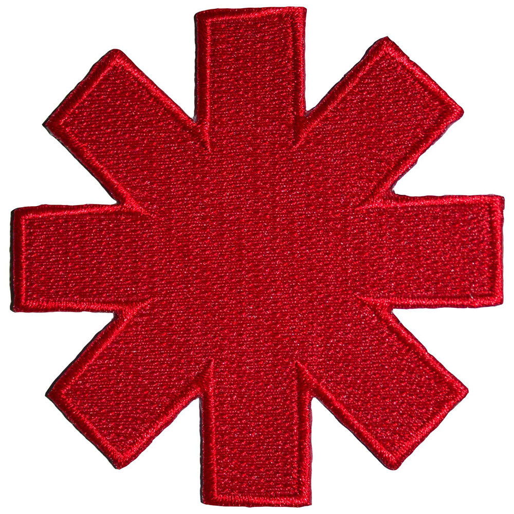 Red Hot Chili Peppers Patch: Asterisk Cut-Out Red Border