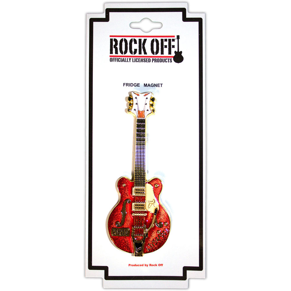 Rock Off Premium Fridge Magnet: Mathew Street Rust Guitar