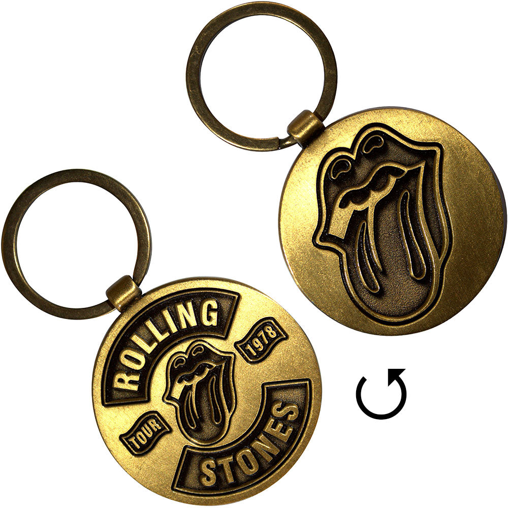 The Rolling Stones Keychain: Classic Tongue/Tour '78 Double-Sided