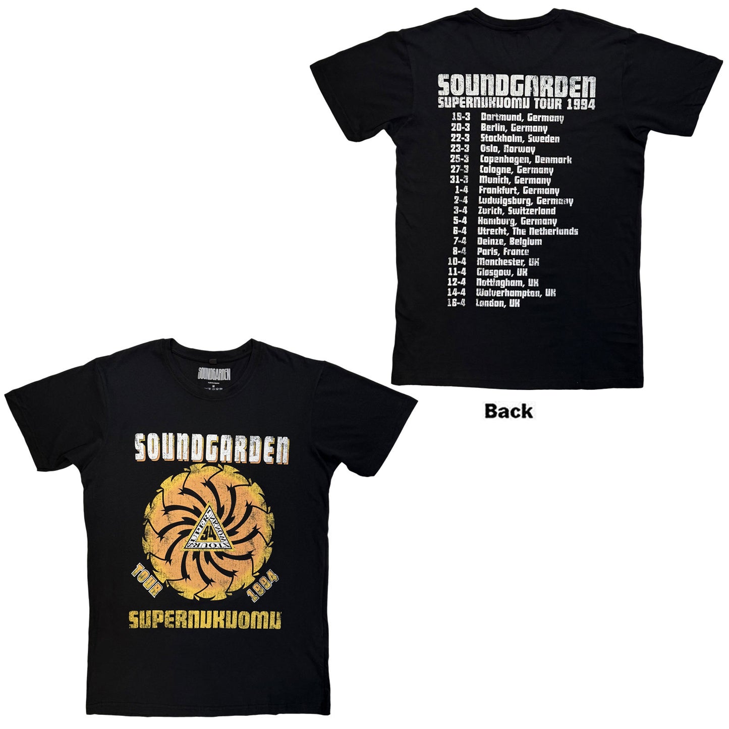 Soundgarden Carbon T-Shirt: Superunknown Tour '94