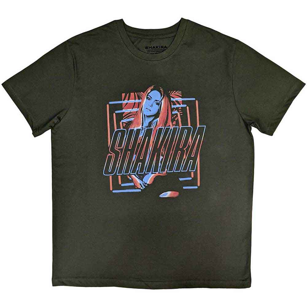 Shakira T-Shirt: Squares and Logo