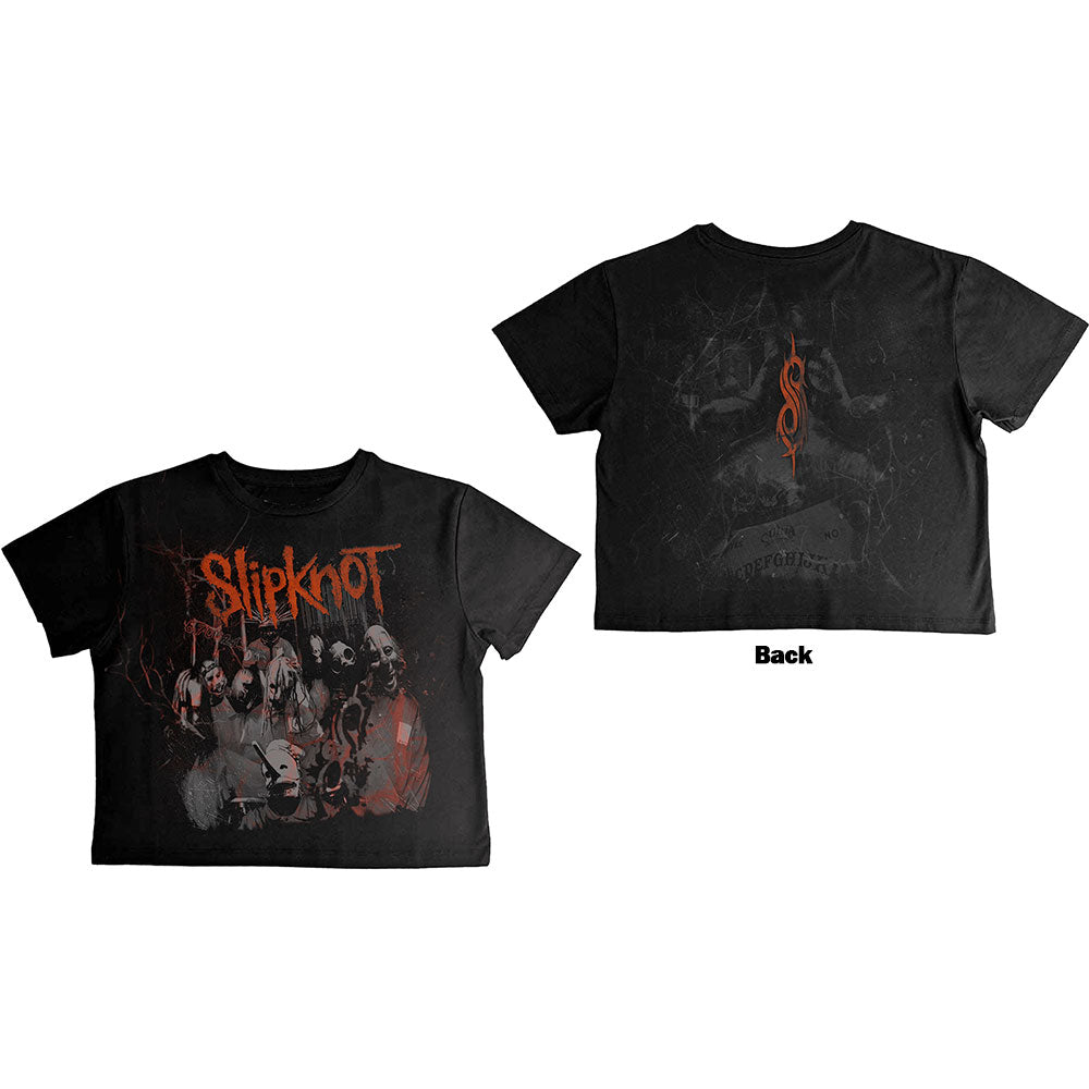 Slipknot Ladies Crop Top: Ouija Belt