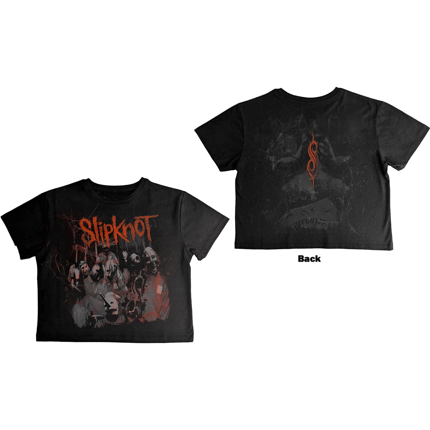 Slipknot Ladies Crop Top: Ouija Belt