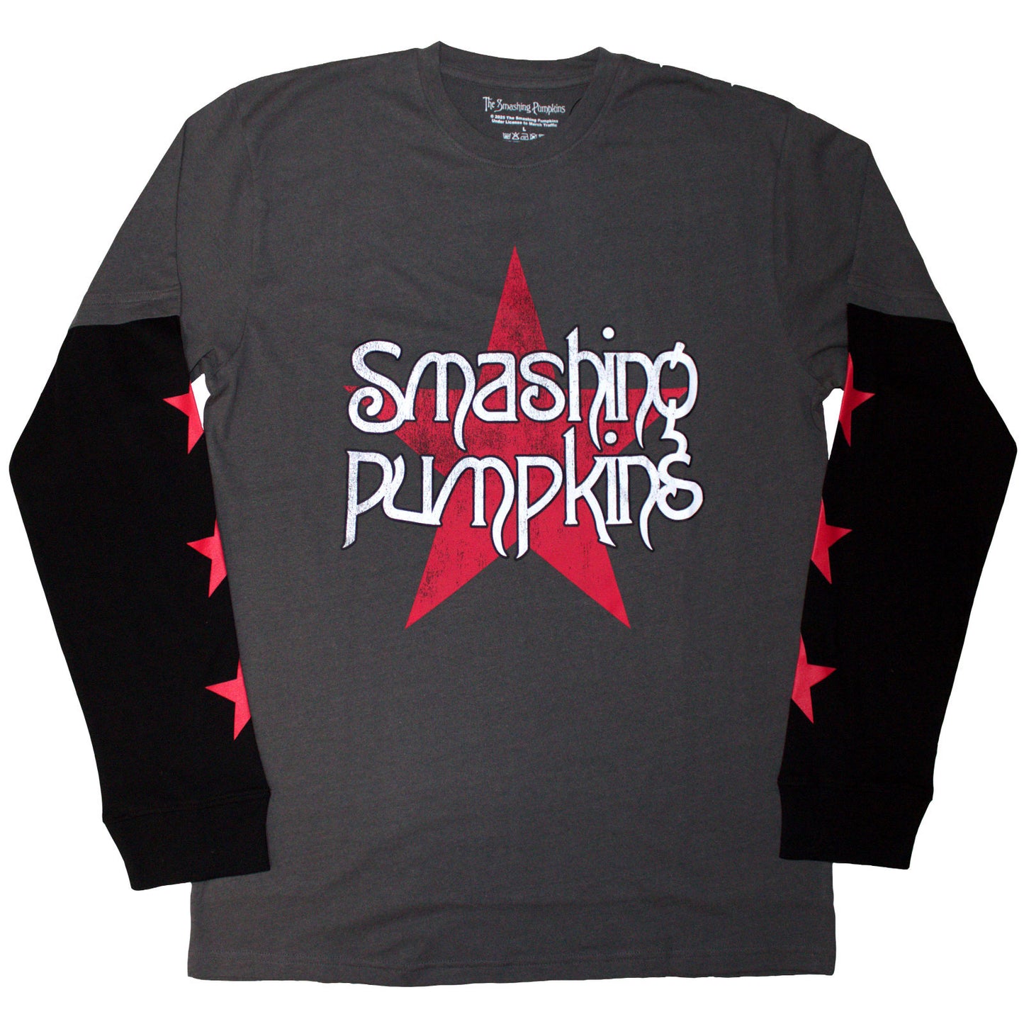 The Smashing Pumpkins Layered Long Sleeve T-Shirt: Star Logo