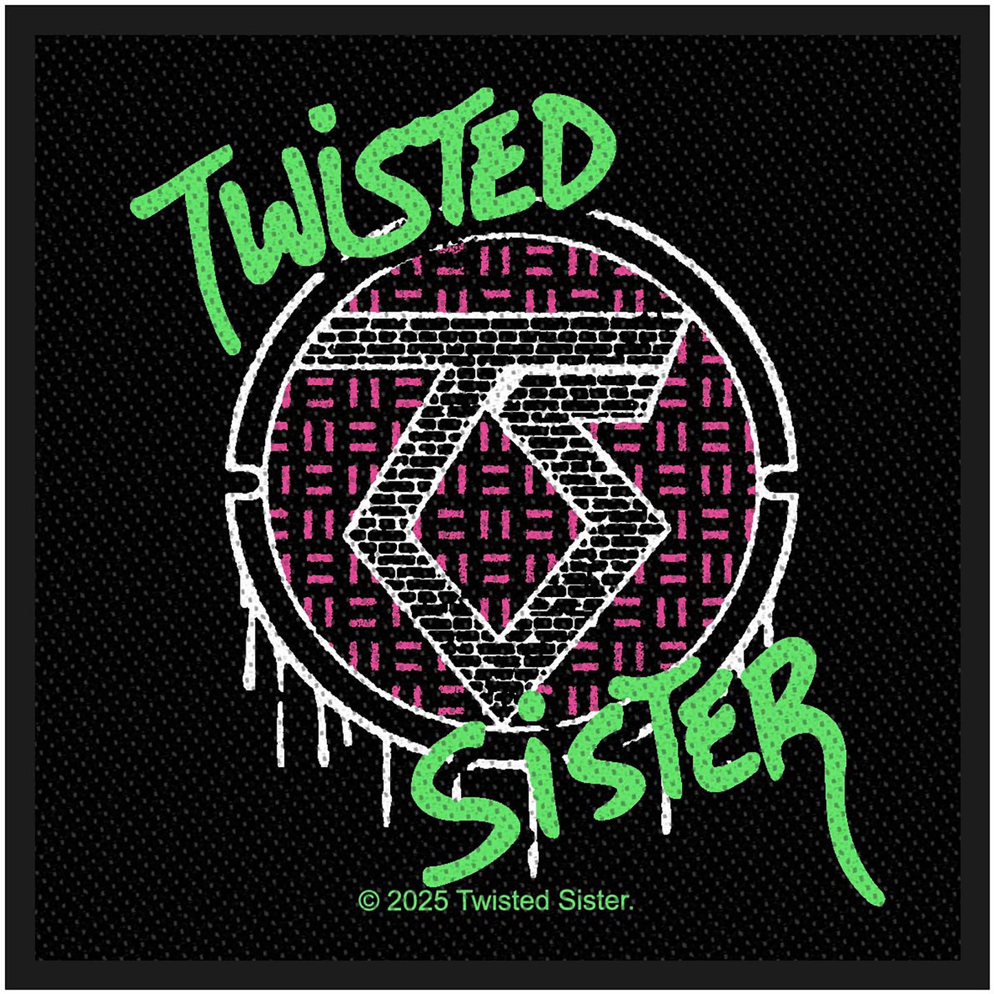 Twisted Sister Standard Woven Patch: Spray Logo