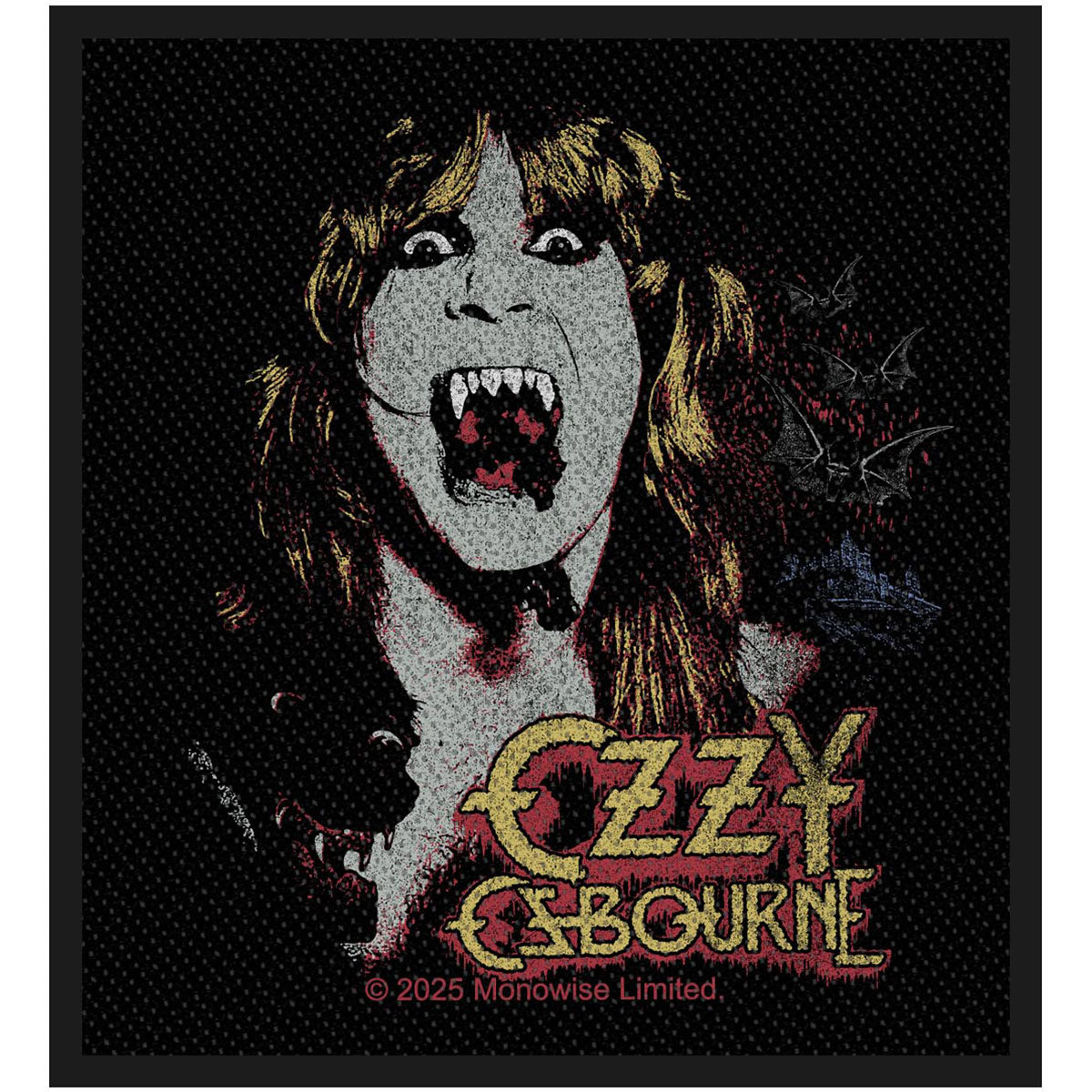Ozzy Osbourne Standard Woven Patch: Fangs