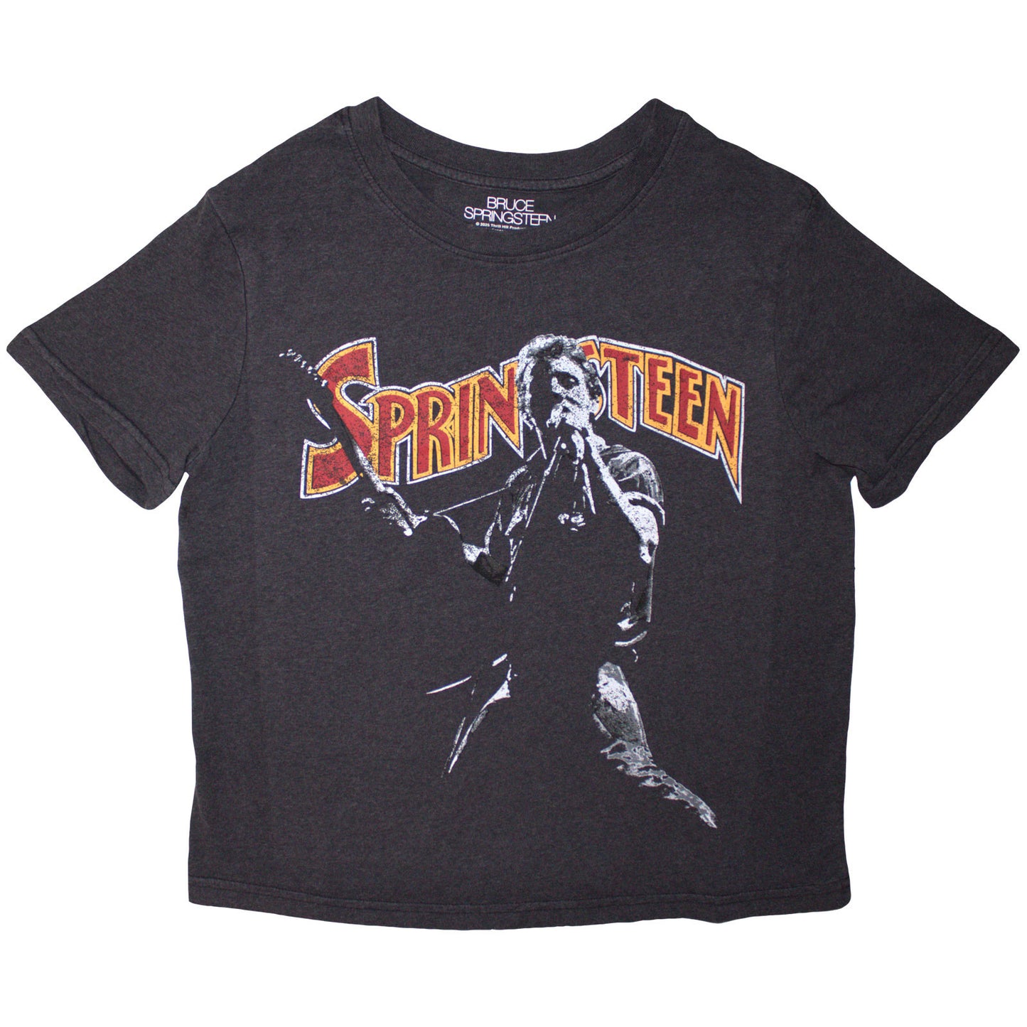 Bruce Springsteen Ladies Crop Top: Stage Pose