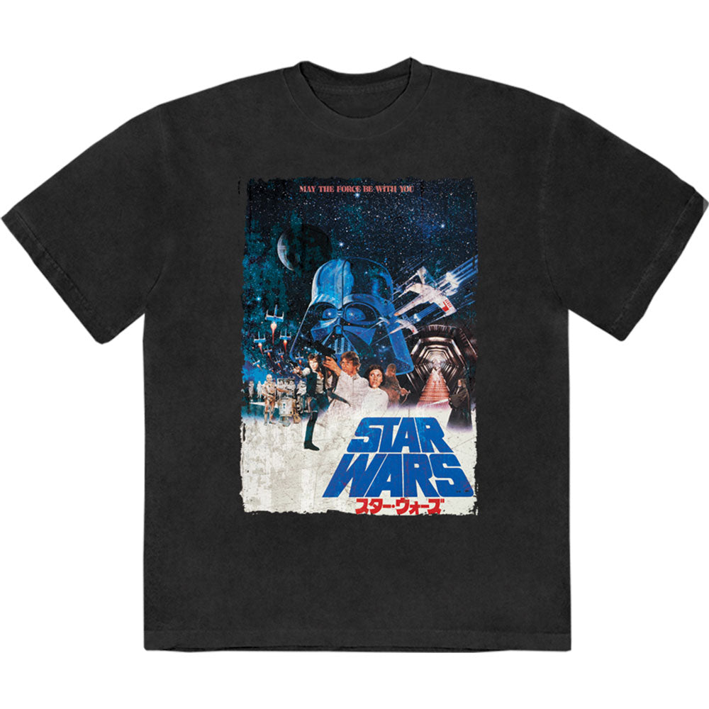Star Wars Stone Wash T-Shirt: May The Force Be With You