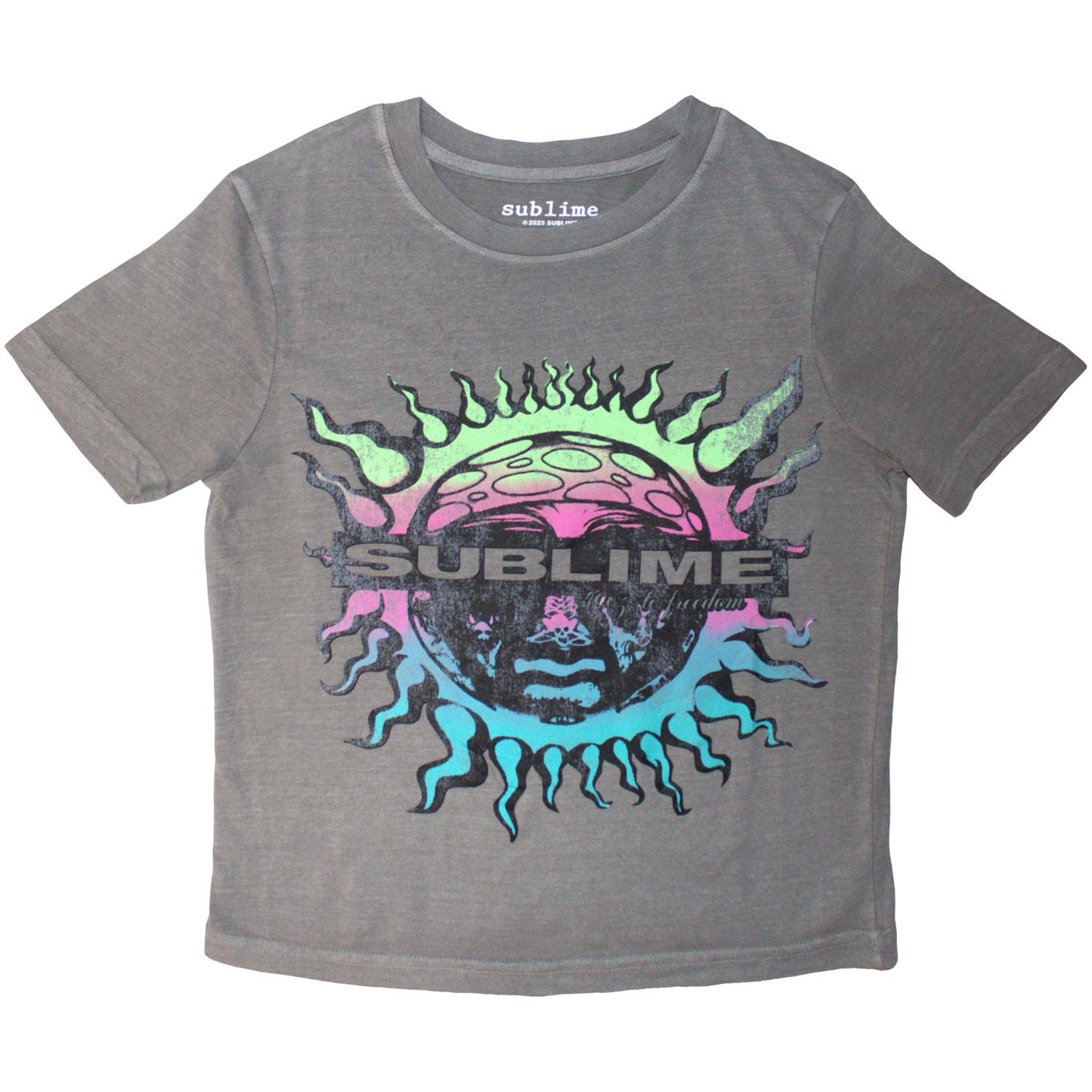 Sublime Ladies Crop Top: Gradient Sun