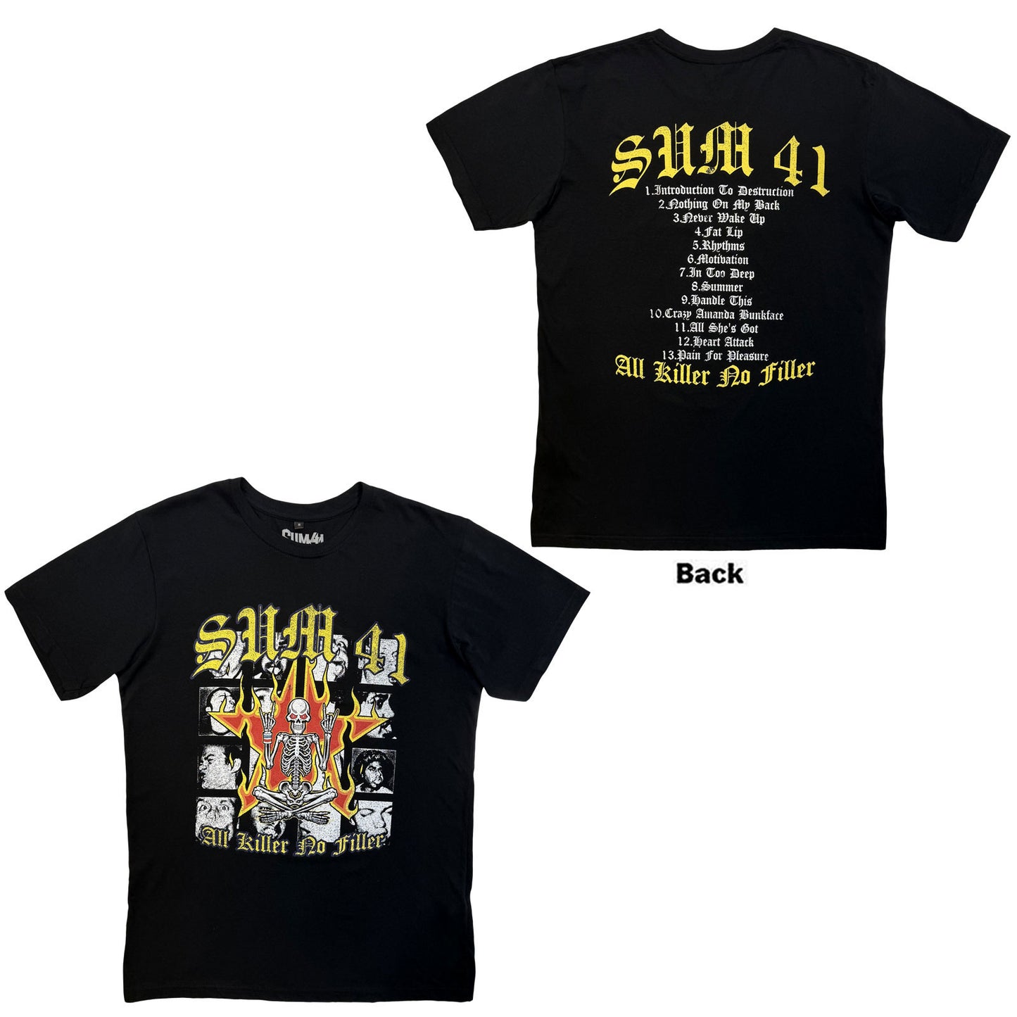 Sum 41 Carbon T-Shirt: All Killer No Filler Tracklist