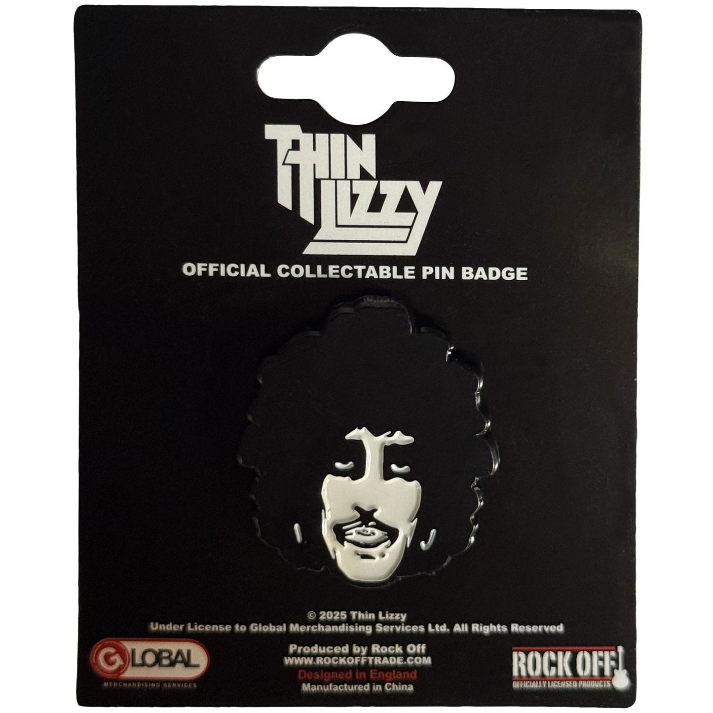 Thin Lizzy Badge: Phil Portrait