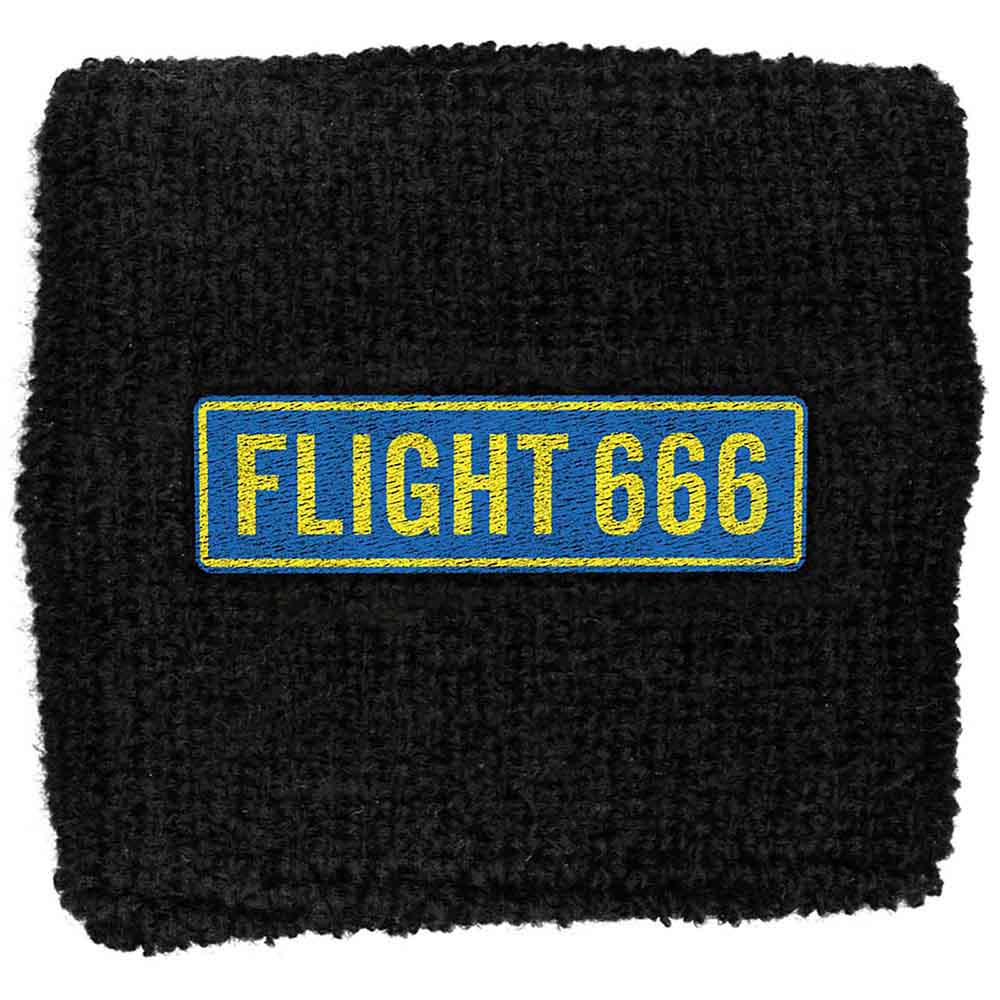 Iron Maiden Embroidered Wristband: Flight 666