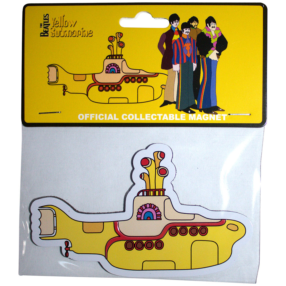 The Beatles Premium Fridge Magnet: Yellow Submarine Embossed