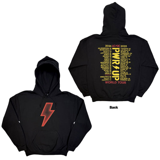 AC/DC Pullover Hoodie: Lightning Bolt World Tour '24-'25