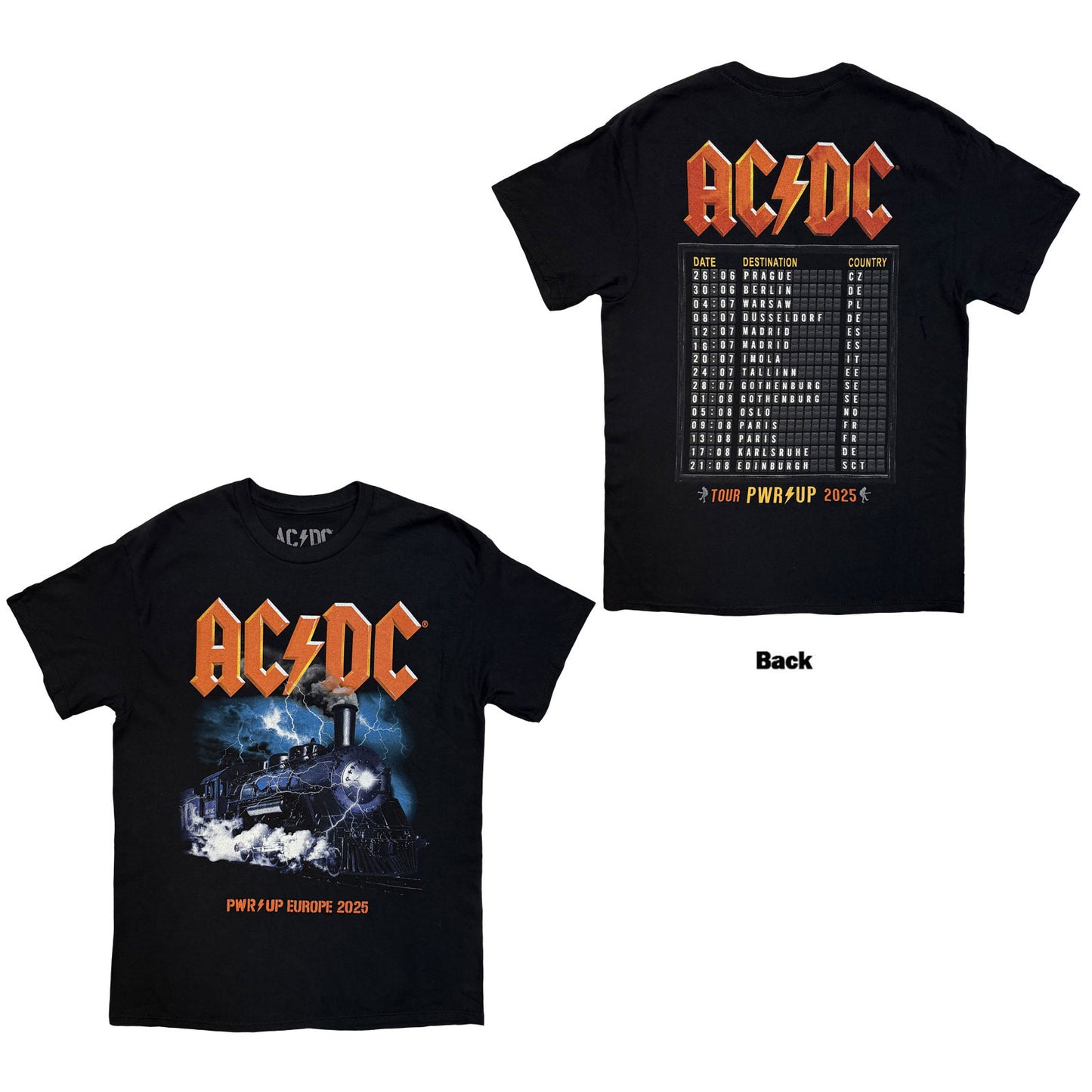 AC/DC T-Shirt: Train EU Tour '25
