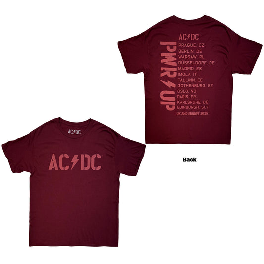AC/DC T-Shirt: Logo EU Tour '25