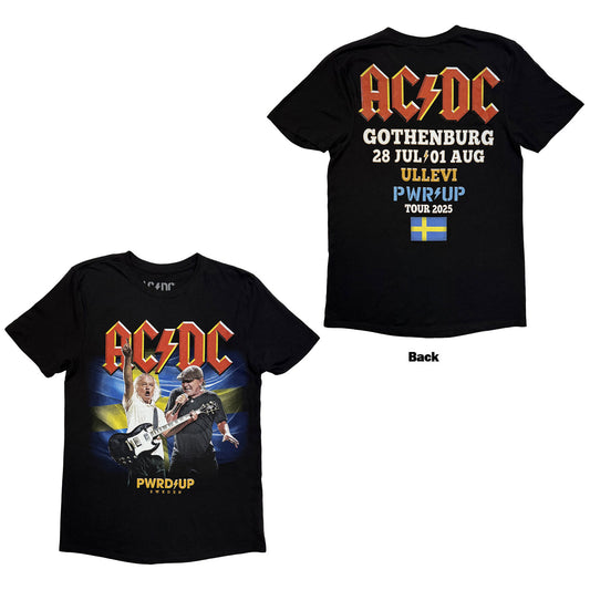 AC/DC T-Shirt: PWR'D-UP Sweden EU Tour '25