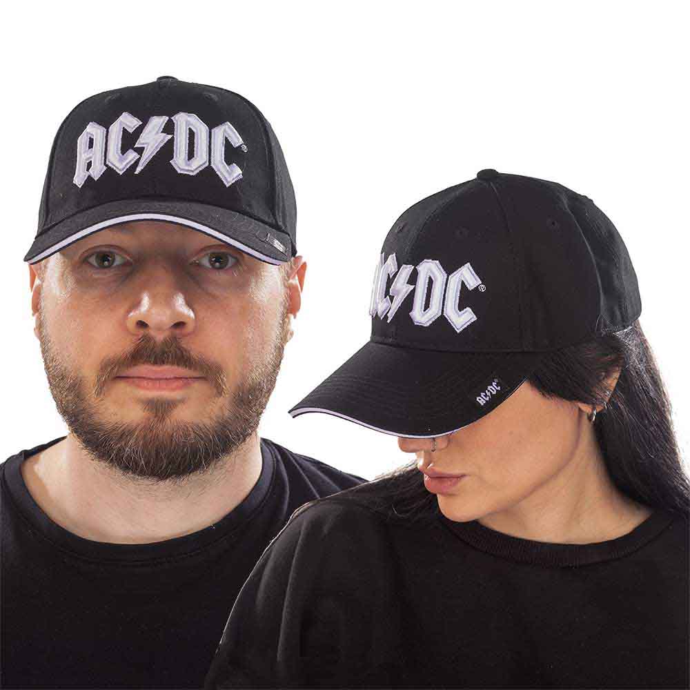 AC/DC Baseball Cap: White Logo
