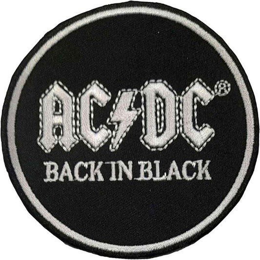 AC/DC Patch: Back In Black Circle