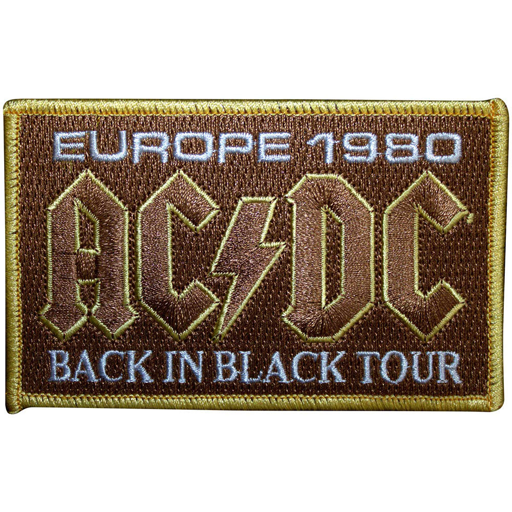 AC/DC Patch: Europe 1980 Back In Black Tour
