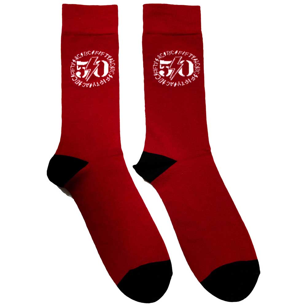 AC/DC Socks: 50th Logo
