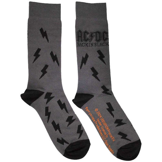 AC/DC Socks: Back in Black Bolts