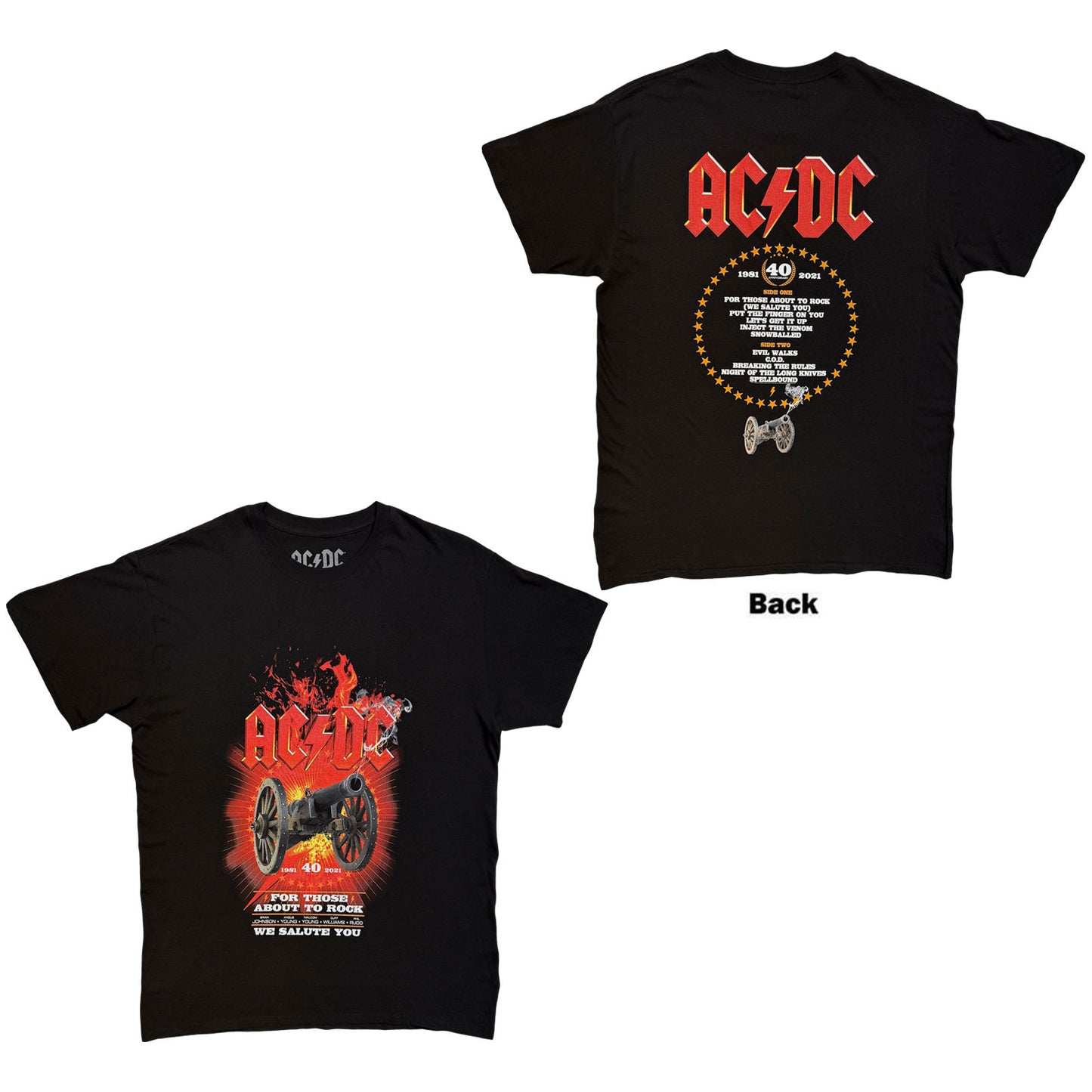 AC/DC T-Shirt: FTATR 40th Flaming