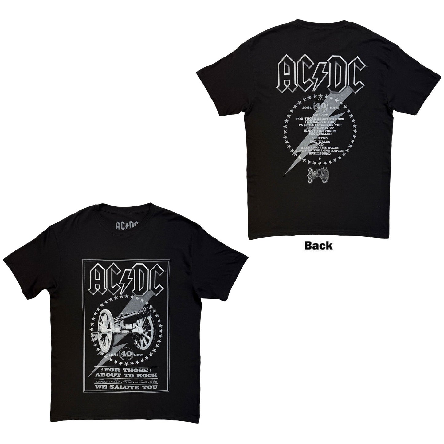 AC/DC T-Shirt: FTATR 40th Monochrome
