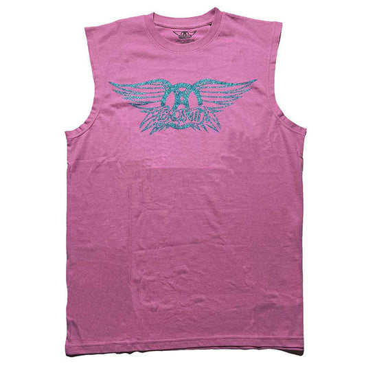 Aerosmith Tank T-Shirt: Glitter Print Logo