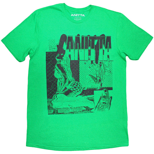 Anitta T-Shirt: Green Collage