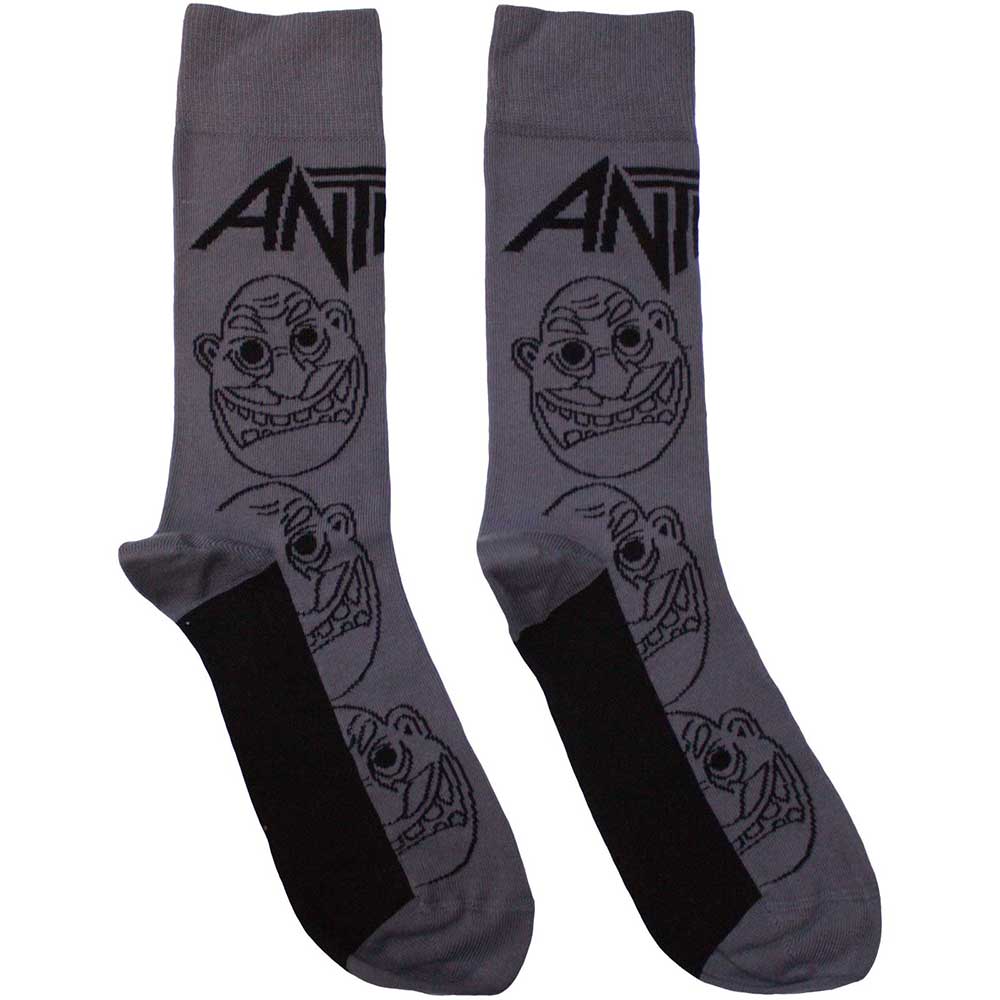 Anthrax Socks: Faces Pattern Mono