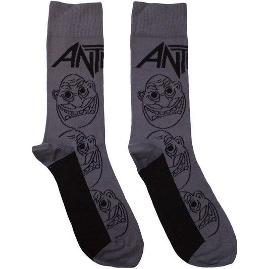 Anthrax Socks: Faces Pattern Mono