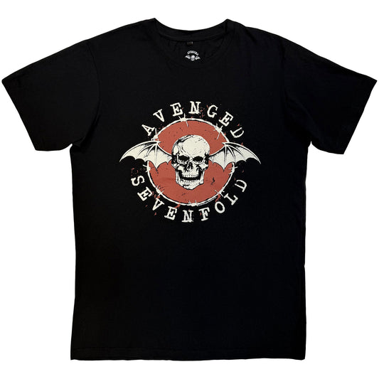 Avenged Sevenfold Premium Carbon T-Shirt: Deathbat Red Circle