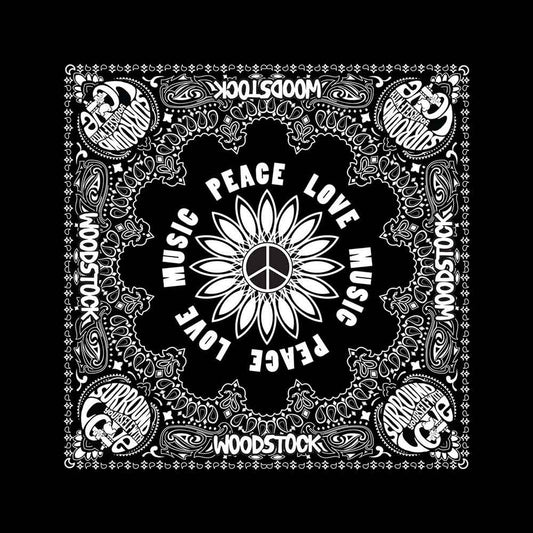 Woodstock Bandana: Peace  Love & Music