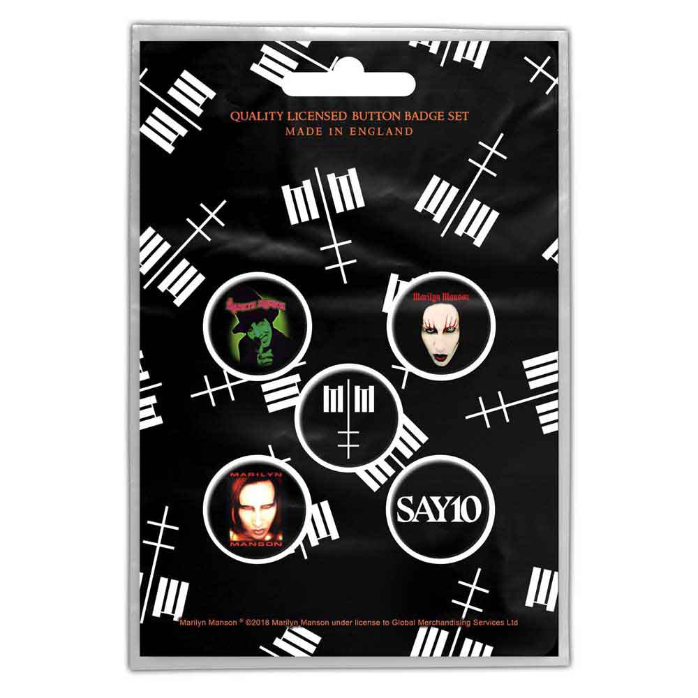 Marilyn Manson Badge: Cross Logo