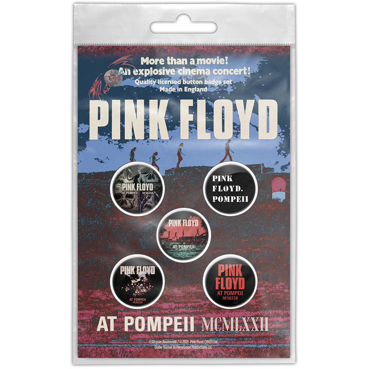 Pink Floyd Badge: Live In Pompeii