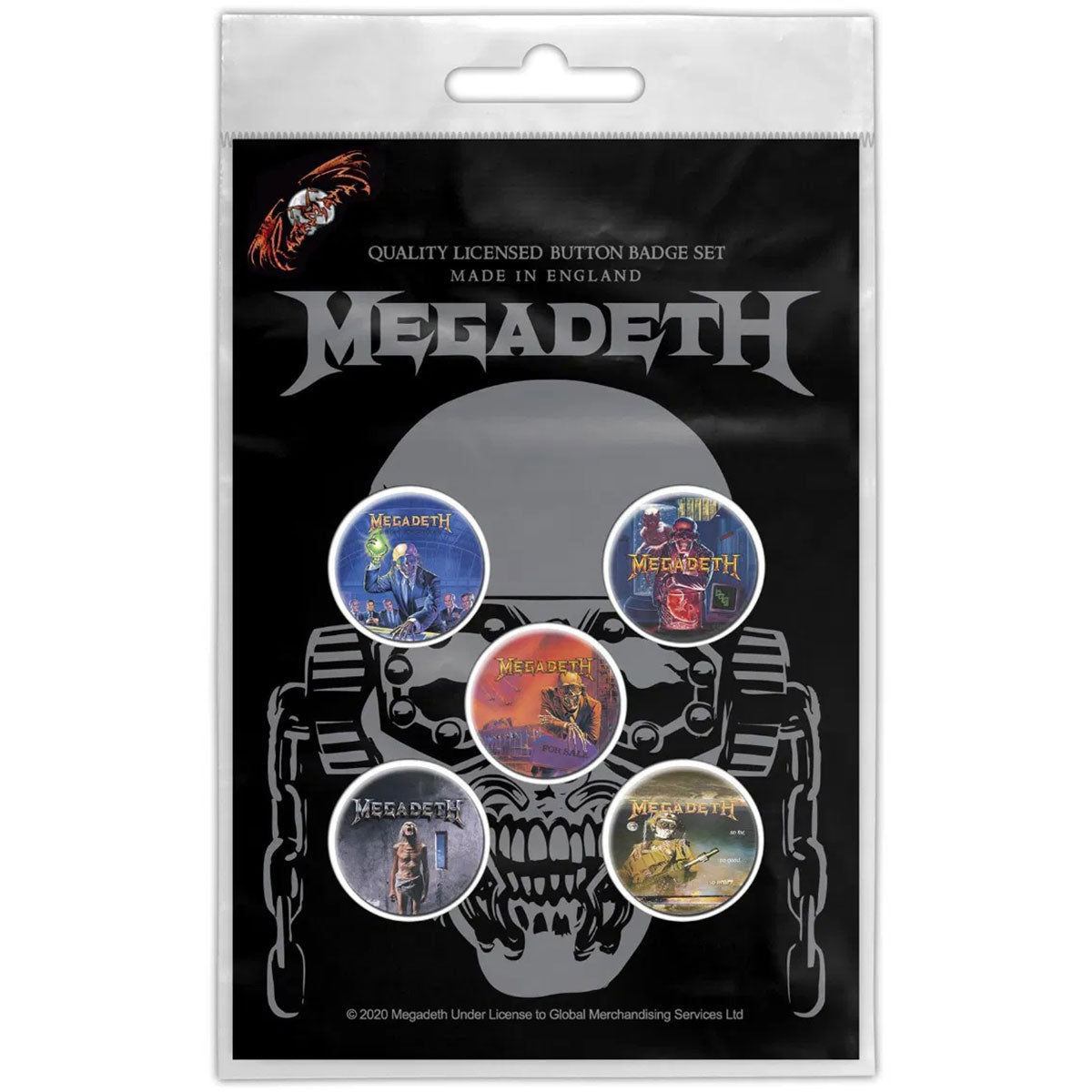 Megadeth Badge: Vic Rattlehead
