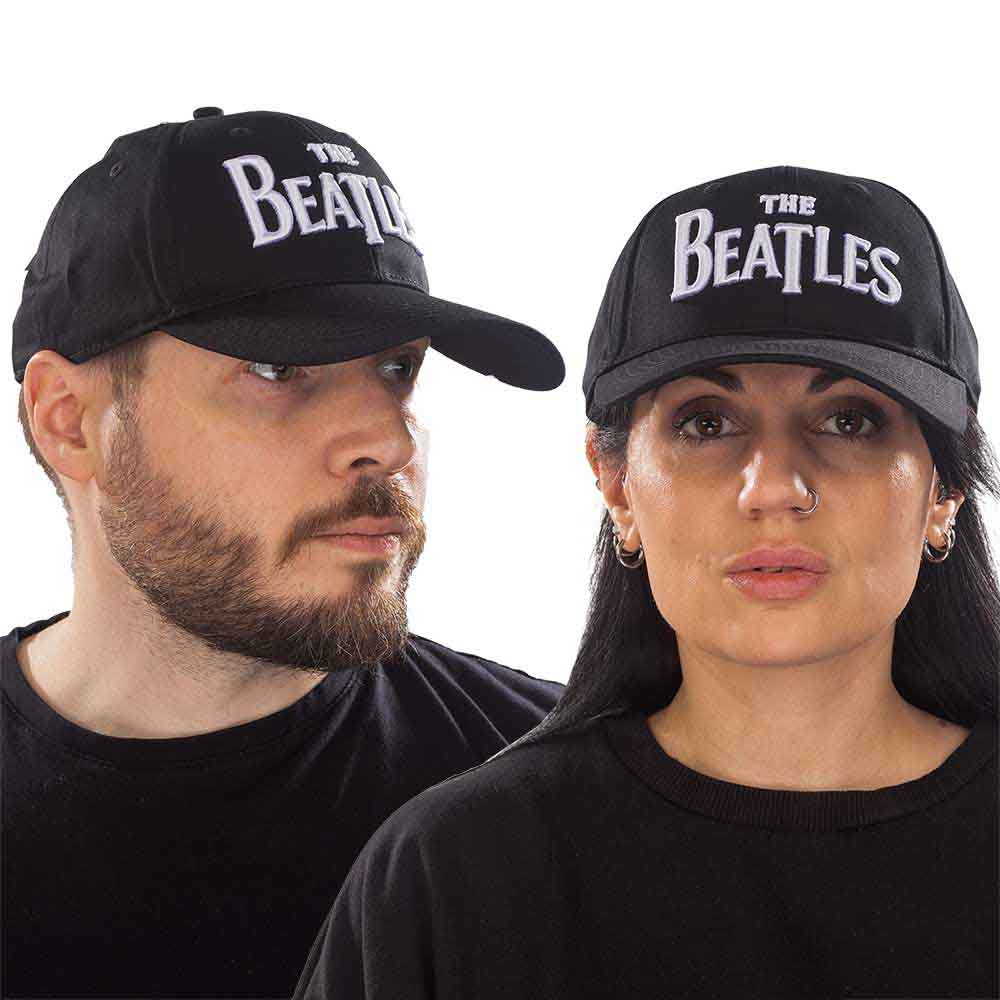 The Beatles Baseball Cap: White Drop T Logo