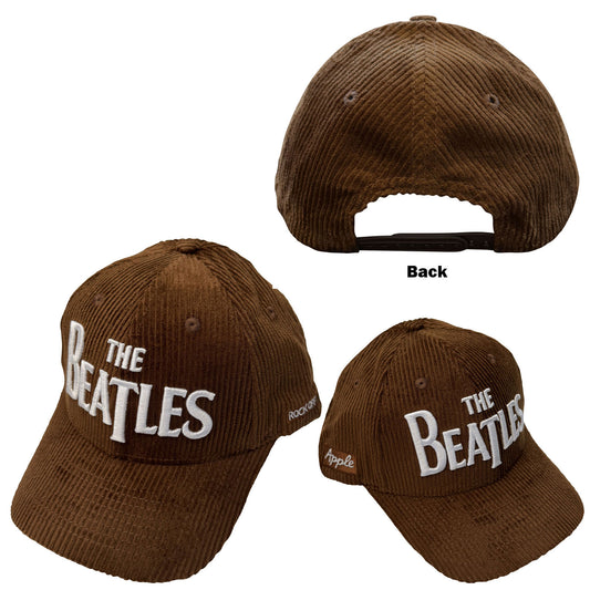The Beatles Baseball Cap: Drop T Logo & Apple Corduroy