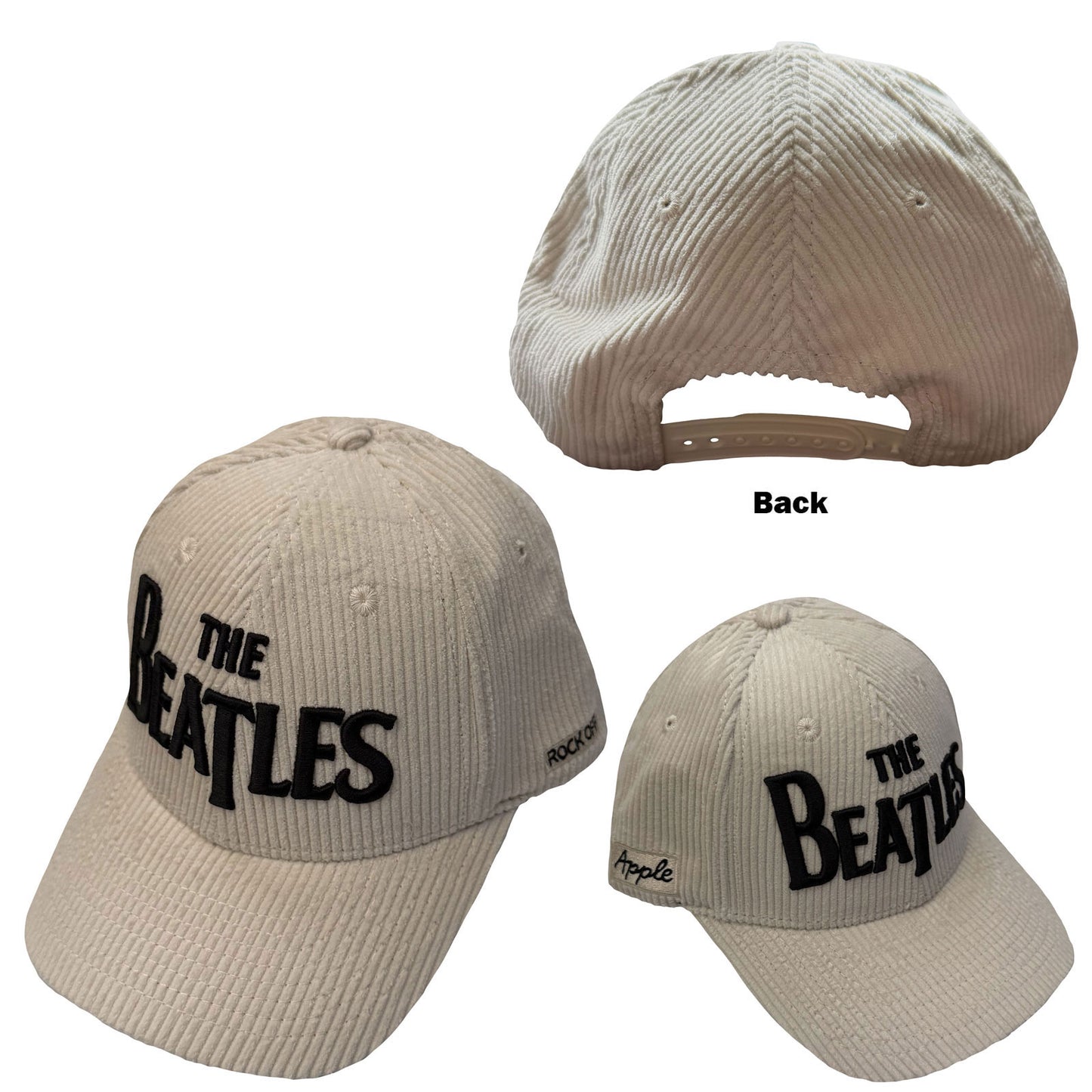 The Beatles Baseball Cap: Drop T Logo & Apple Corduroy