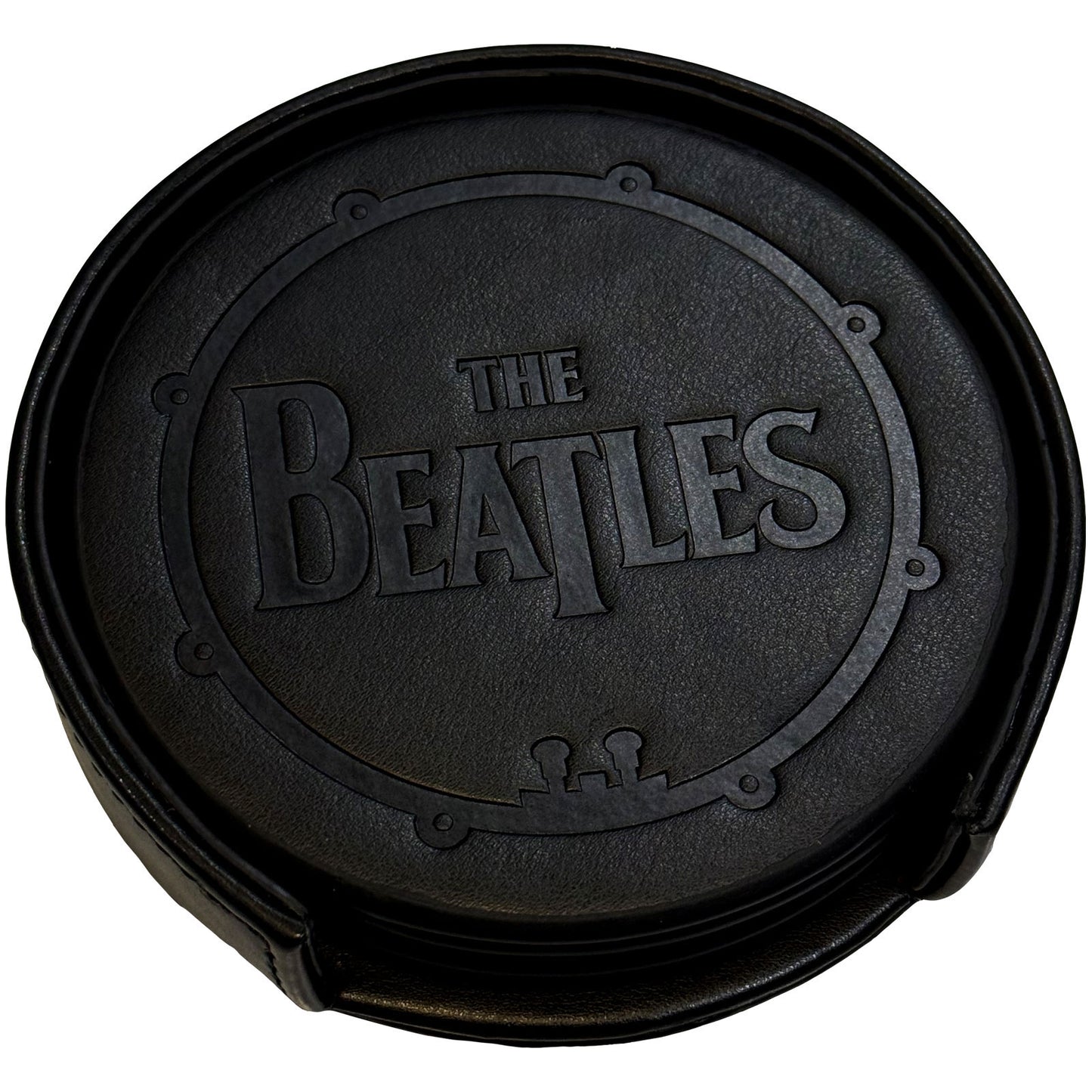 The Beatles 4-Piece Coaster Set: Drum Logo
