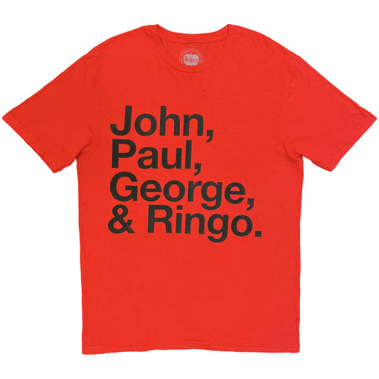 The Beatles T-Shirt: John  Paul  George & Ringo