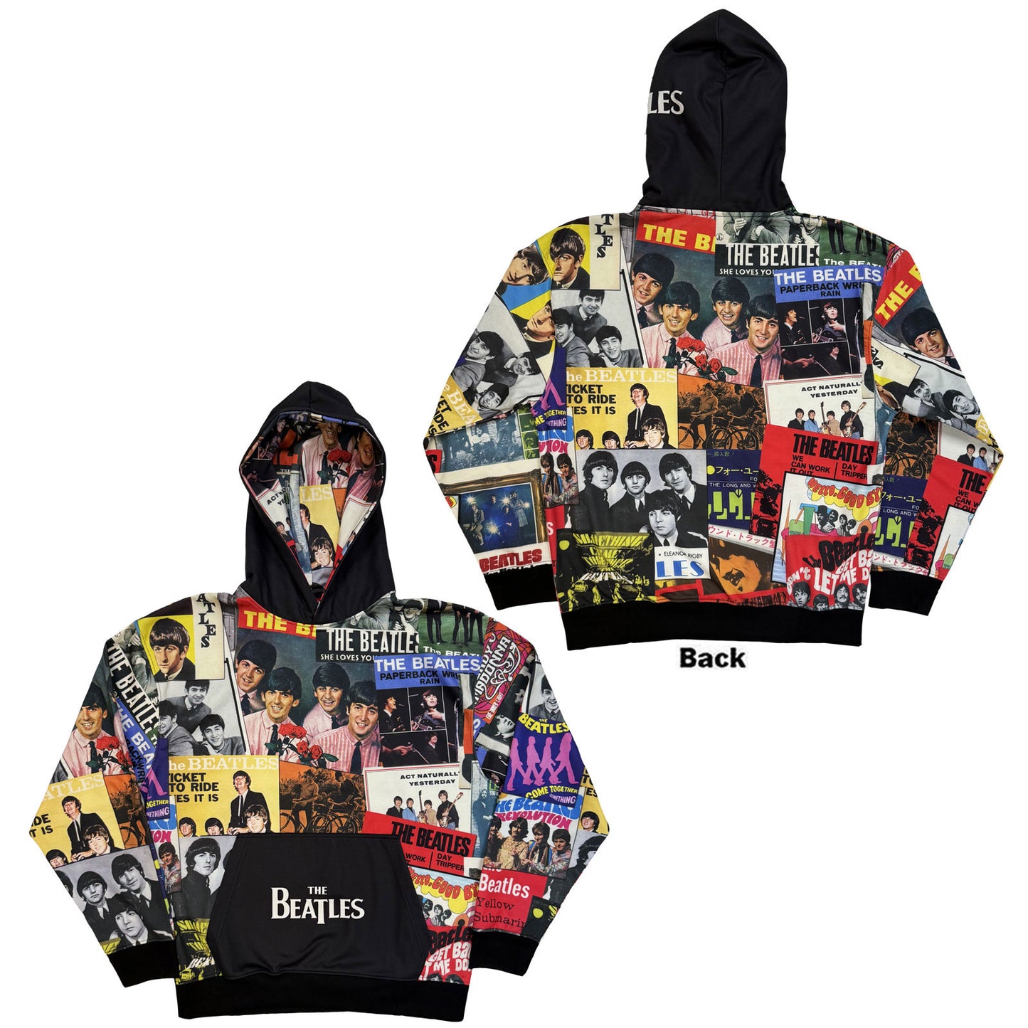 The Beatles Pullover Hoodie: Single Covers