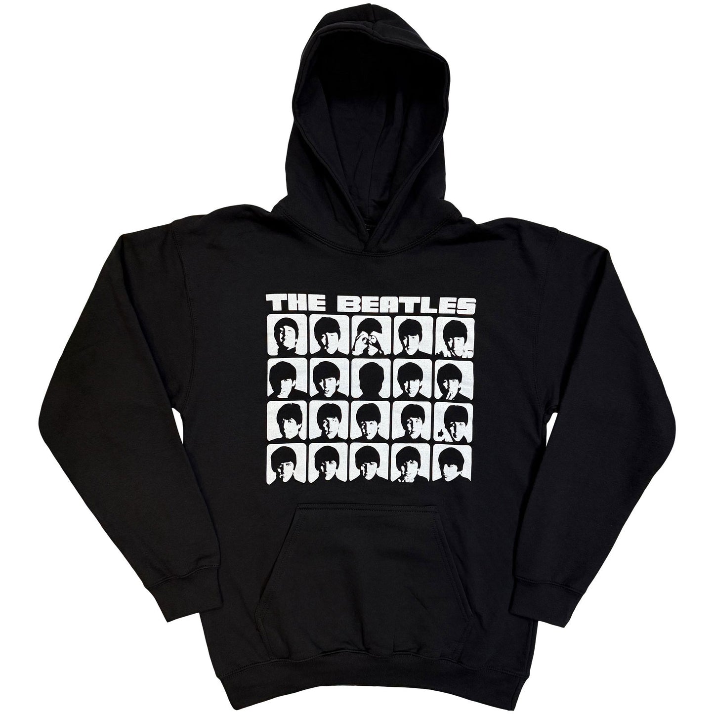 The Beatles Pullover Hoodie: Hard Days Night Faces Mono